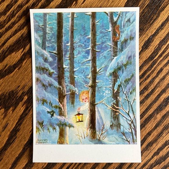 Wiechmann-Bildkarten Other - Vintage Unused Hannes Petersen Christmas Winter Child Postcard Made in Germany